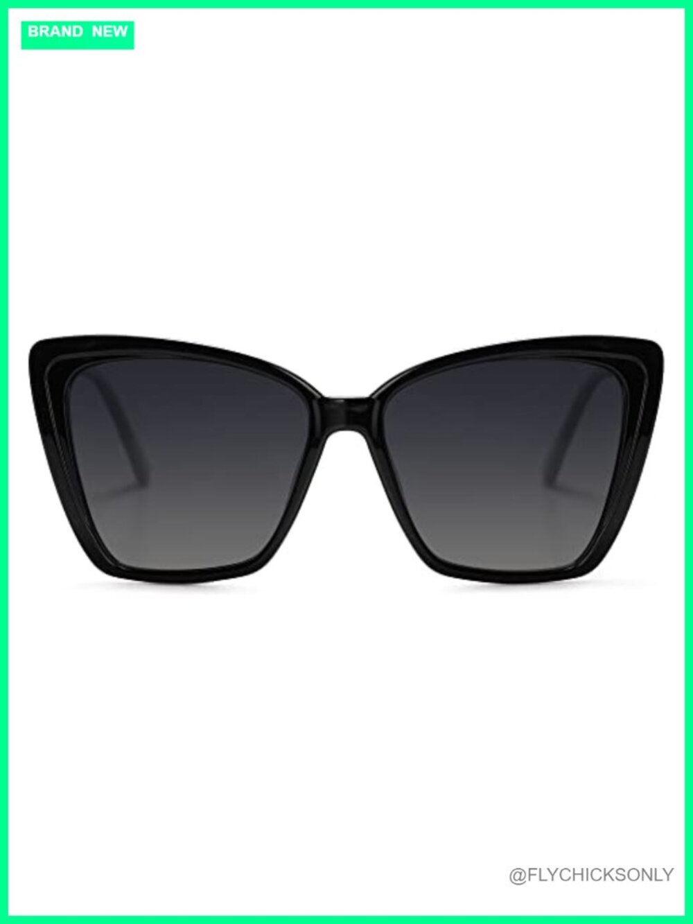 Polarized Cat Eye Sunglasses UV Protection Oversized Square Retro